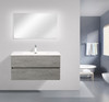 Alma EDI 36″ Cement Grey Wall Mount Vanity With A Integrated Black Sink
