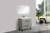 Alma Gill 36″ Cement Gray Vanity With A Porcelain Sink