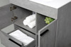 Alma Gill 36″ Cement Gray Vanity With A Porcelain Sink