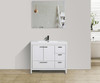 Alma Allier 42" Gloss White Vanity With A Integrated Sink / Right Side Drawers