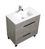 Alma Gill 28″ Cement Gray Vanity With A Porcelain Sink