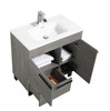 Alma Gill 28″ Cement Gray Vanity With A Porcelain Sink