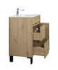 Alma Grace 24" Natural Wood Finish Vanity With A Porcelain Sink