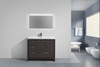 Alma Allier 42" Dark Gray Oak  Vanity With A Integrated Sink / Left Side Drawers