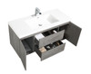 Alma-Pre 48″ Cement Gray Wall Mount Vanity With A Integrated Sink