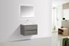 Alma-Pre 30″ Cement Gary Wall Mount Vanity With A Integrated Sink