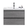 Alma-Pre 30″ Cement Gary Wall Mount Vanity With A Integrated Sink