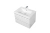 Alma-Pre 30″ Gloss White Wall Mount Vanity  With A Integratd Sink