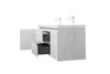 Alma-Pre 60″ Gloss White Double Sink Vanity With A Integrated Sink