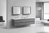 Alma-Pre  84″ Cement Gray Wall Mount Vanity With A integrated Sink