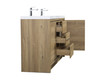 Alma-Allier 84" Natural Oak Finish Vanity With A Integrated Sink