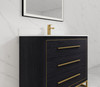 Alma Barsalona 40" Bathroom Vanity Dawn grey , Golden Brass Hardware