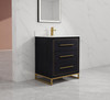 Alma Barsalona 30" Bathroom Vanity Dawn grey , Golden Brass Hardware