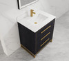 Alma Barsalona 30" Bathroom Vanity Dawn grey , Golden Brass Hardware