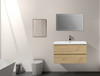 Alma-Pre 42" Natural Oak Wall Mounted Vanity With Integrated Sink