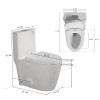 Alma Glossy White One-Piece Ceramic Toilet 1.1/1.6 GPF Dual Flush with Soft Close Seat