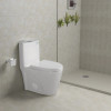 Alma Glossy White One-Piece Ceramic Toilet 1.1/1.6 GPF Dual Flush with Soft Close Seat