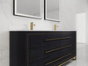 Alma Barsalona 72" Double sink Vanity Dawn grey Finish , Golden Brass Hardware