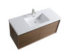 Alma-Odbo 48 inch Walnut Finish Vanity With Integrated Sink