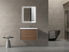 Alma-Odbo 30 inch Walnut Finish  Vanity With Integrated Sink