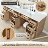 Givana 84" doubel sink Vanity with Milano White Stone Top and White Sink