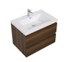 Alma-Pre 30" Ebony Brown Wall Mounted Vanity With Integrated Sink