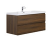 Alma-Pre  42" Ebony Brown Wall Mounted Vanity With Integrated Sink
