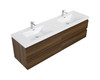 Alma-Pre 72″ Ebony Brown Wall Mount Vanity With Integrated Sink 