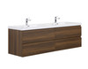 Alma-Pre 72″ Ebony Brown Wall Mount Vanity With Integrated Sink 