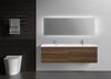 Alma-Pre 72″ Ebony Brown Wall Mount Vanity With Integrated Sink 
