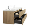 Alma-Pre 72″ Natual Oak Finish Mount Vanity With Integrated Sink