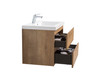 Alma-Pre 30" Natural Oak Finish Wall Mounted Vanity With Integrated Sink