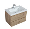 Alma-Pre 30" Natural Oak Finish Wall Mounted Vanity With Integrated Sink