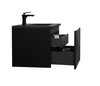 Alma-Moore 24″ Matte Black Wall Mount Vanity With A Integrated Black Sink