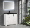 Evana 36" free standing vanity with black integrated sink