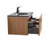 Simon 30″ Wall Mount Vanity With Integrated black Sink