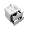 Themis 24″  White Wall Mount Vanity With A Integrated Sink