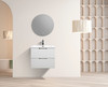 Themis 24″  White Wall Mount Vanity With A Integrated Sink