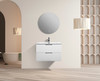Themis 30″ White Wall Mount Vanity With A Integrated Sink