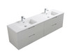 Themis 72″ Double Sink Wall Mount Vanity With A Integrated Sink