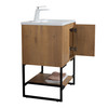 Allen 24 inch free standing vanity with a integrated white sink