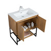 Allen 30 inch free standing vanity with a integrated white sink