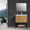 Allen 30 inch free standing vanity with a integrated white sink