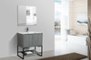 Allen 30 inch free standing vanity with a integrated white sink