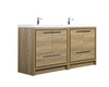 Alma Allier 72 inch Natual Oak Finish  Vanity With White Sink