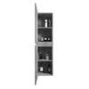 Alma wall mounted side cabinet / Cement Gray Finish