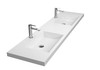 Themis 72 inch integrated Double white sink