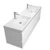Themis 72 inch integrated Double white sink
