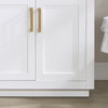 Givana 72" doubel sink Vanity with Milano White Stone Top and White Sink