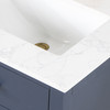 Givana 60" doubel sink Vanity with Milano White Stone Top and White Sink
